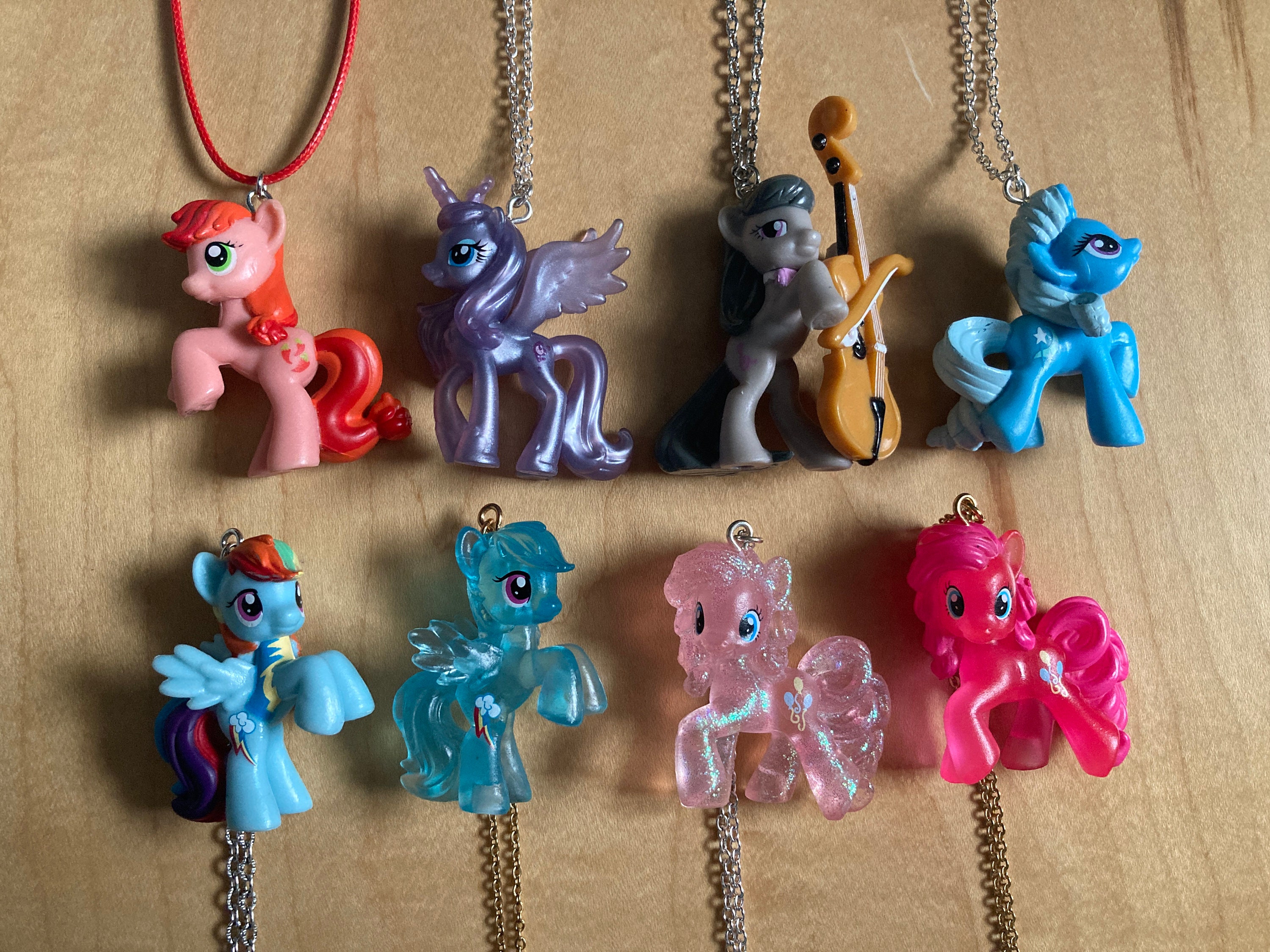 Pulseiras My Little Pony (MLP) / Aesthetic - Pulseiras da Amizade/Conjunto  - Personagens: Twilight Sparkle - Rainbow Dash - Apple Jack - Fluttershy 