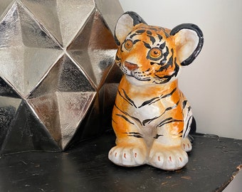 Vintage Italian ceramic tiger