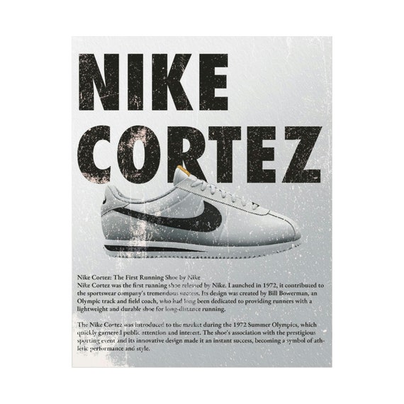 Nike Cortez Digital Poster 70 s Vintage Shoes Retro Wall Art Home Decor Printable Instant Download Etsy