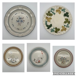 Vintage Stoneware Plates, Mismatched Dinner Plates, Retro Dishes, 70&#39;s Dinnerware, Boho Tableware, Choose A Plate, Mix & Match, Replacements