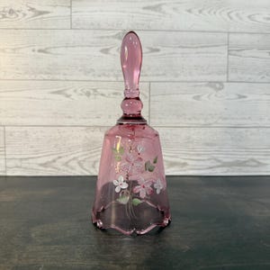 Fenton Rose Scalloped Floral Bell