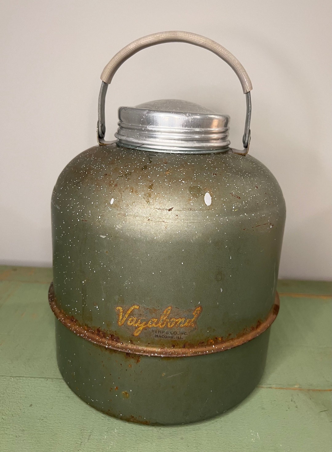 Vintage Green 1950's Vagabond Insulated Metal Jug Cooler Thermos Etsy