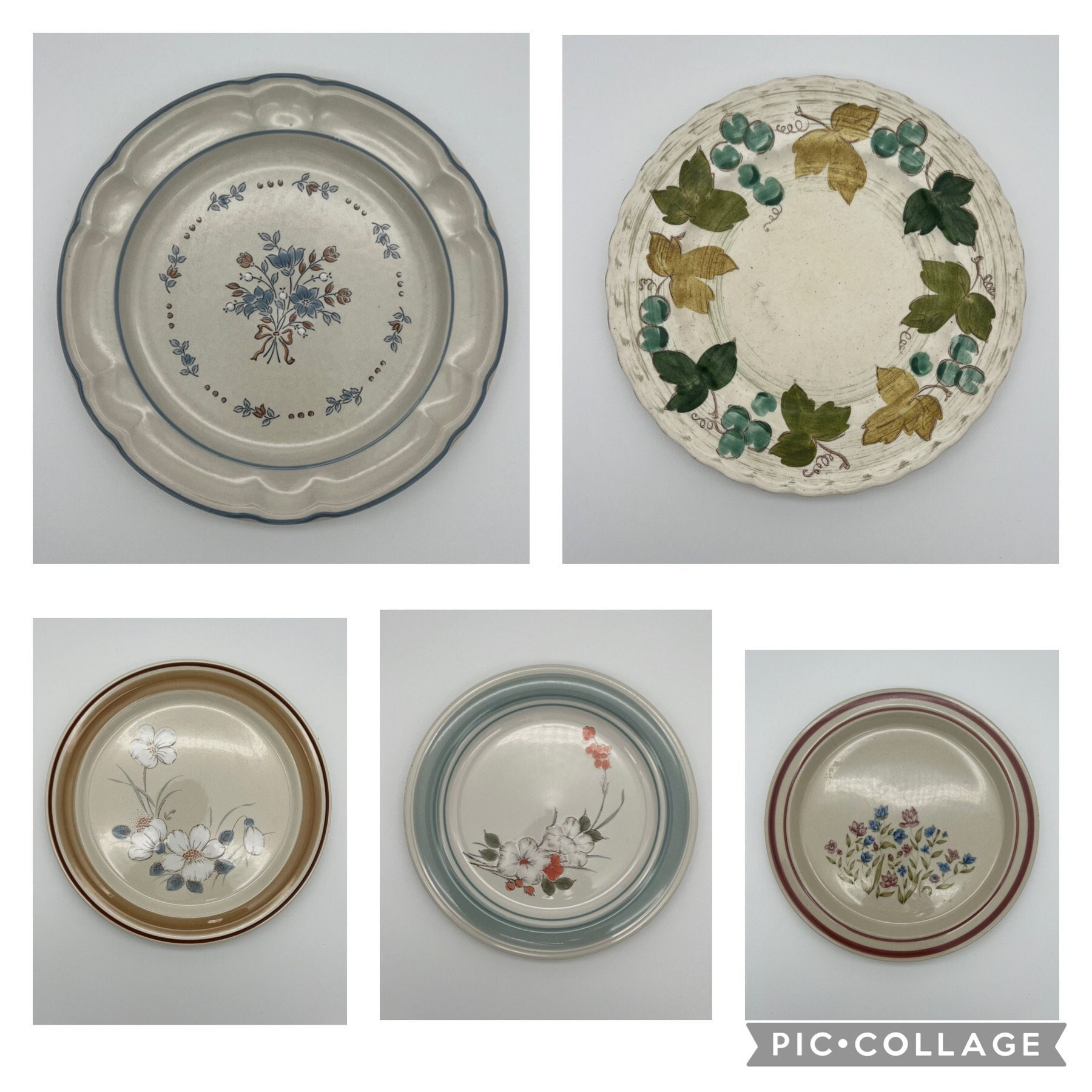 assiettes en grès vintage, assiettes dépareillées, vaisselle rétro, vaisselle des années 70, vaisselle bohème, choisir une assiette, mélanger et assortir, pièces de rechange