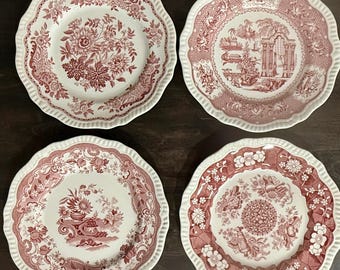 Assiettes de la série Regency de la collection Archive Spode - « Mai », « Trophées », « Jasmin » « Pagode »