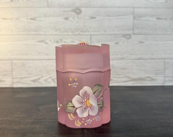 フェントン ダスティローズ ピンク メロン フラワーベース 花瓶 アンティーク フェントン 1940 年代 ダスティ ピンク メロン オーバーレイ