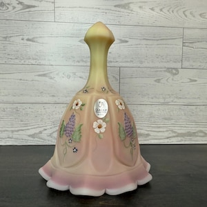 Fenton Burmese {Satin Custard} Glass Bell from the New Century Collection