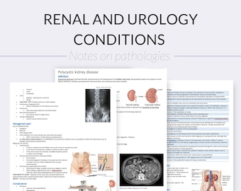 Renal and Urology Conditions with Flashcards | Medical School Study Guide | Notes