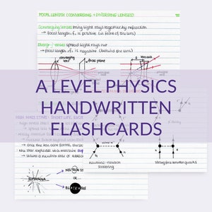 Flashcards de physique de niveau A | Guide d'étude | Notes manuscrites