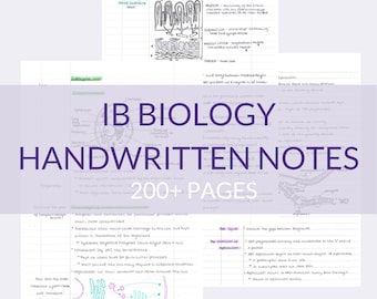 IB Biology Notes SL and HL | Handwritten Revision Notes | Study Guide | Poster | Mindmaps