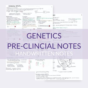 Guide d'étude de la faculté de médecine génétique | Notes manuscrites