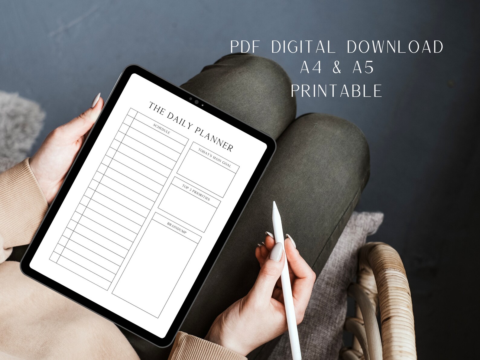 Blank Daily Planner Printable Digital Download Daily to Do List for ...