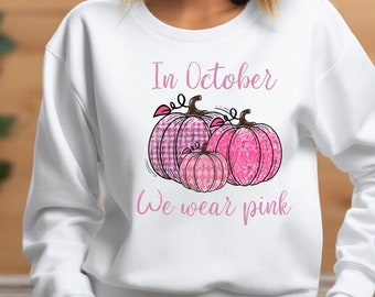 Breast Cancer Awareness Sweatshirt | Pink Pumpkin Design