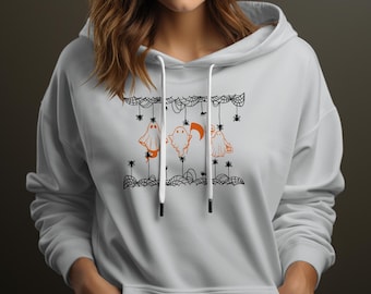 Ghost Spiderweb Halloween Hoodie oder Sweatshirt, Kostüm-Inspiriert