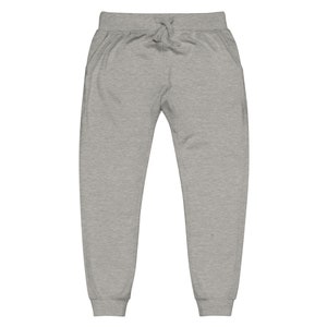 Unisex fleece sweatpants -White and Grey