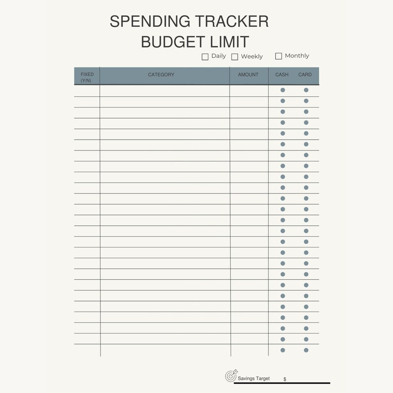Simple Spending Tracker Printable everyday Spending Tracker editable monthly-spending-tracker-editable-instant-download-fillable-pdf-a4