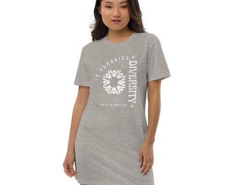 Effortless Elegance: Women's Organic Cotton T-Shirt Dress in Grey