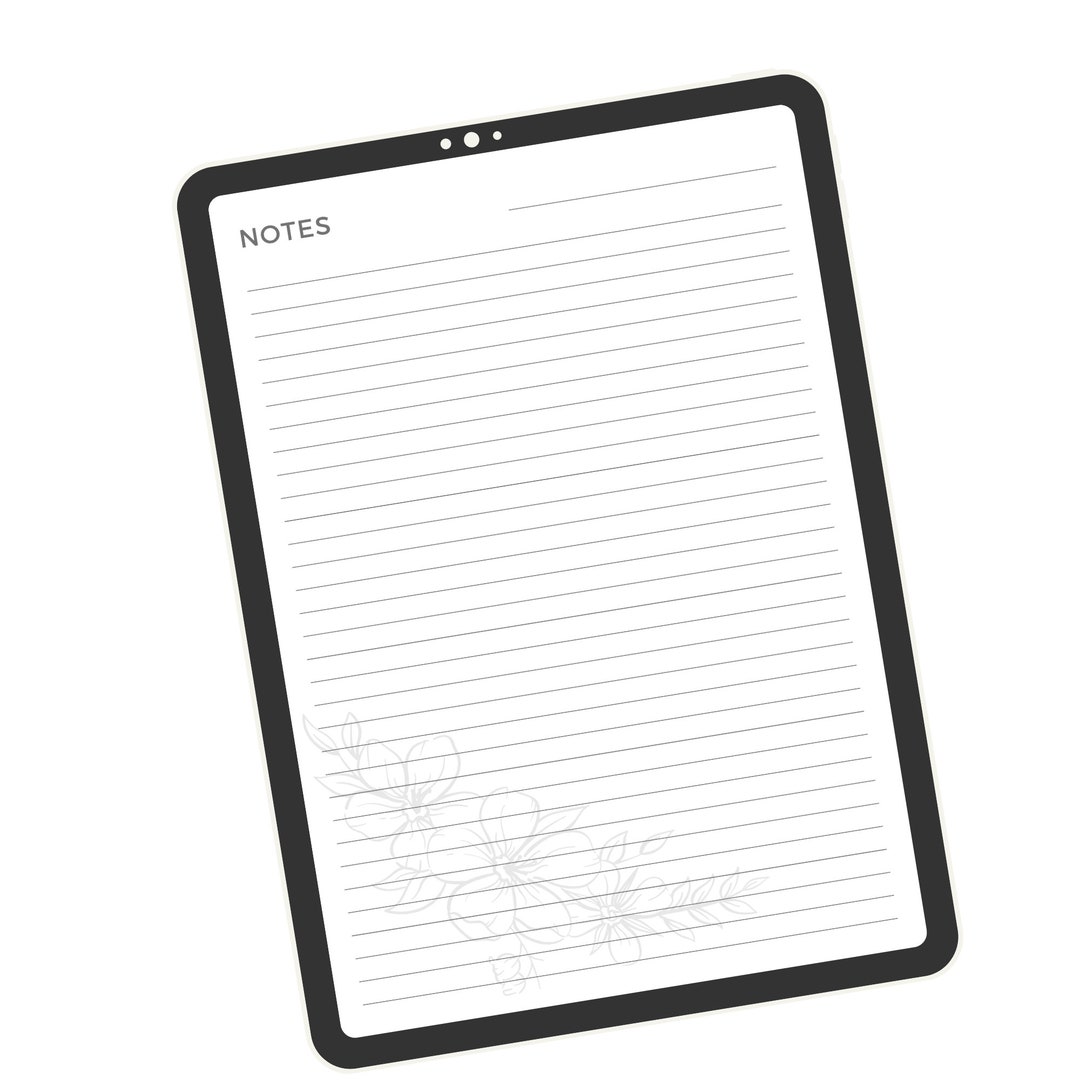 Notes Lamina Lined Notes Paper Printable, Student Stationery (digital Download) - Etsy