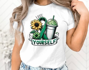 Love Yourself Sunflower Graphic Tee, Women's Inspirational Shirt