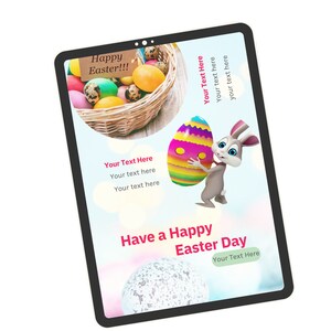 Easter-themed Instagram story templates, Canva Editable Social Media Templates, Editable Canva Instant Download Instagram Template