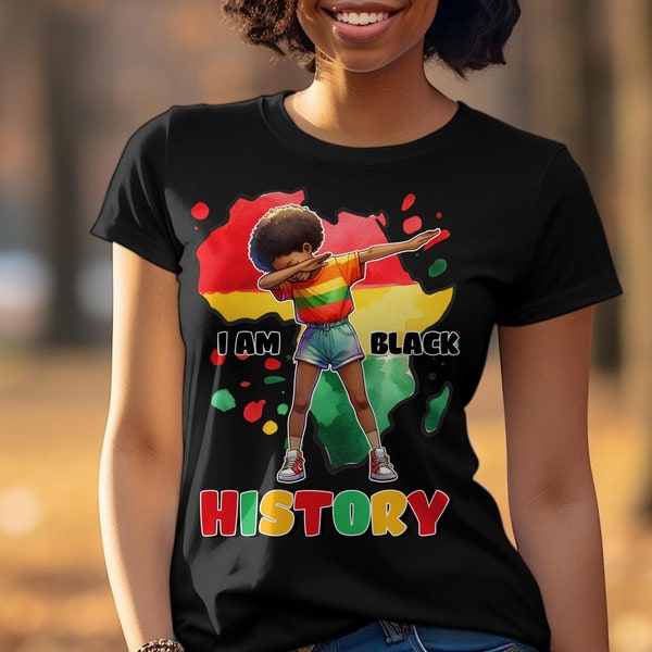 Black History Month, Unisex Hoodie I Am Black History Prideful Statement, Colorful African Map, Cozy Fashion, Cultural Heritage Apparel