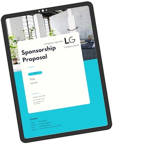 Modern Minimalist Sponsorship Proposal Printable Template, Editable Canva Instant Download, Fundraising Event Template, Fundraising Proposal