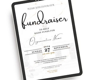Editable Fundraiser Event Invite Template (Digital Download)