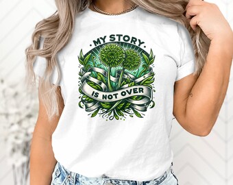 Inspirational Women's Tee, Green Florals, Motivational Quote