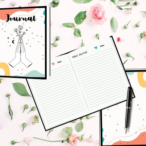 Daily Morning Cosmic Journal Printable/Everyday Journal Goodnotes & Notability Compatible/Editable Canva Instant Download