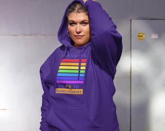 Affirmation Hoodie – "Planning the Key to Achievement" Unisex Motivational Sweatshirt for Success &Goal Setting