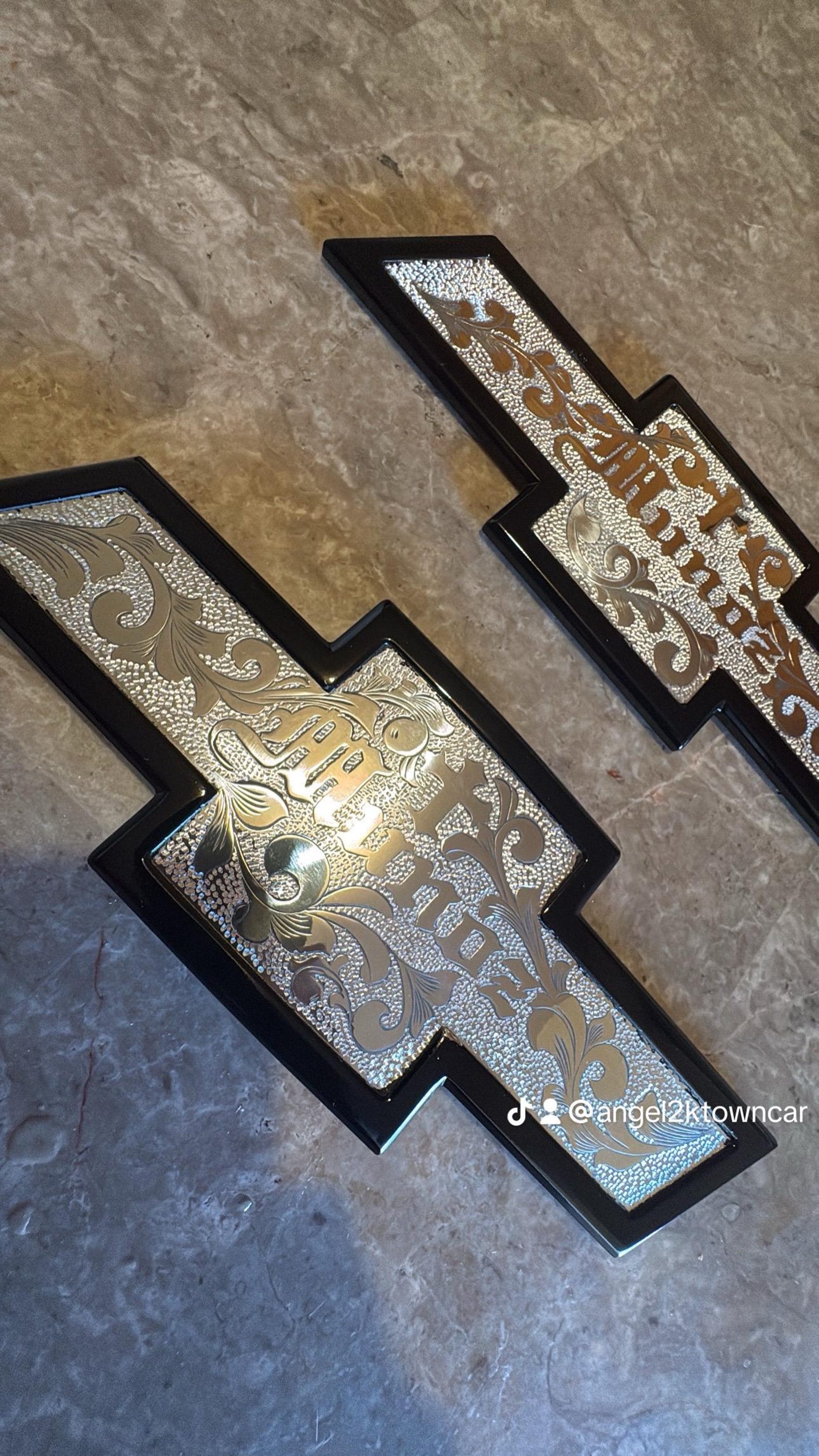 Chevy Silverado 1988-2018 Engraved Billet Bowties (customizable) - Etsy