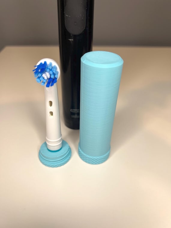 Porta Spazzolino Elettrico Con Portatestine - Supporto Per Oral B Con 4 Copritestine