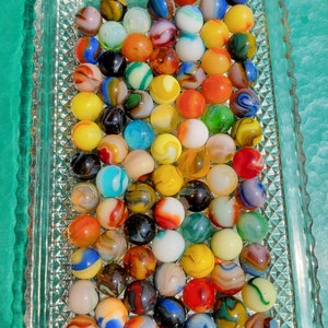 20 Vintage Jabo Marbles - Multicolor - for Crafts or Decor