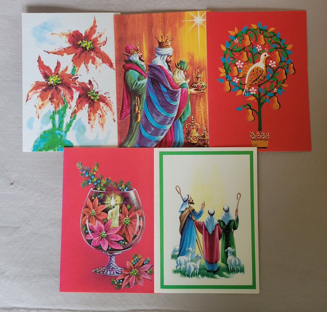 Vintage Unused Christmas Cards Groups Etsy