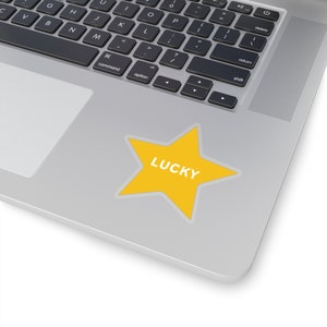 Adesivo da sorte, faculdade, amigo, presente, artesanato, aniversário, adesivos, adesivos engraçados, adesivos para laptop, garrafa de água, adesivos para copos, engraçados