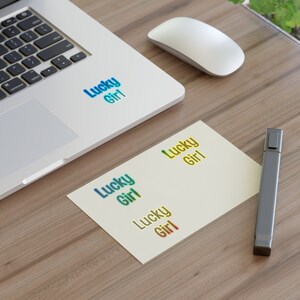 Lucky Girl Fun Stickers, faculdade, amigo, presente, artesanato, aniversário, adesivos, adesivos engraçados, adesivos para laptop, garrafa de água, adesivos para copos