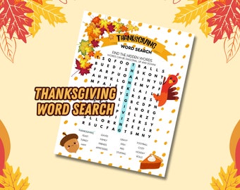 Recherche de mots en classe pour Thanksgiving, jeux de classe, professeur, fête, enfants, jeu d'automne pour l'école, jeux d'école à la maison