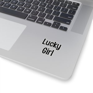 Adesivo divertido de garota sortuda, faculdade, amiga, presente, artesanato, aniversário, adesivos, adesivos engraçados, adesivos para laptop, garrafa de água, adesivo para copo