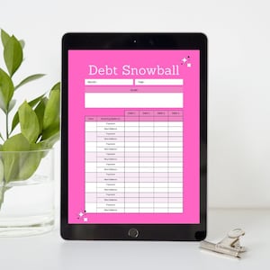 Digitale Schulden Tracker, Schneeball Schulden, Track Kreditkarten, Tilgungskredite, A4 A5