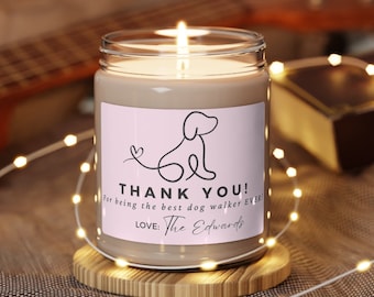 Custom Dog Walker gift for dog walker candle for dog walker gift for dog walker Birthday pet sitter Christmas dog sitter dog walking