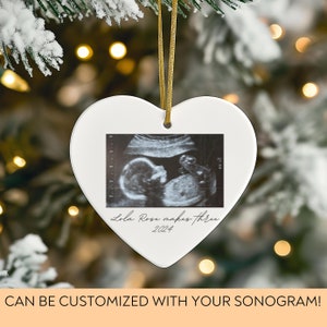 Baby Announcement Ornament with Ultrasound, New Baby Ornament, Christmas Ornament for Expecting Parents, Sonogram Christmas Decor