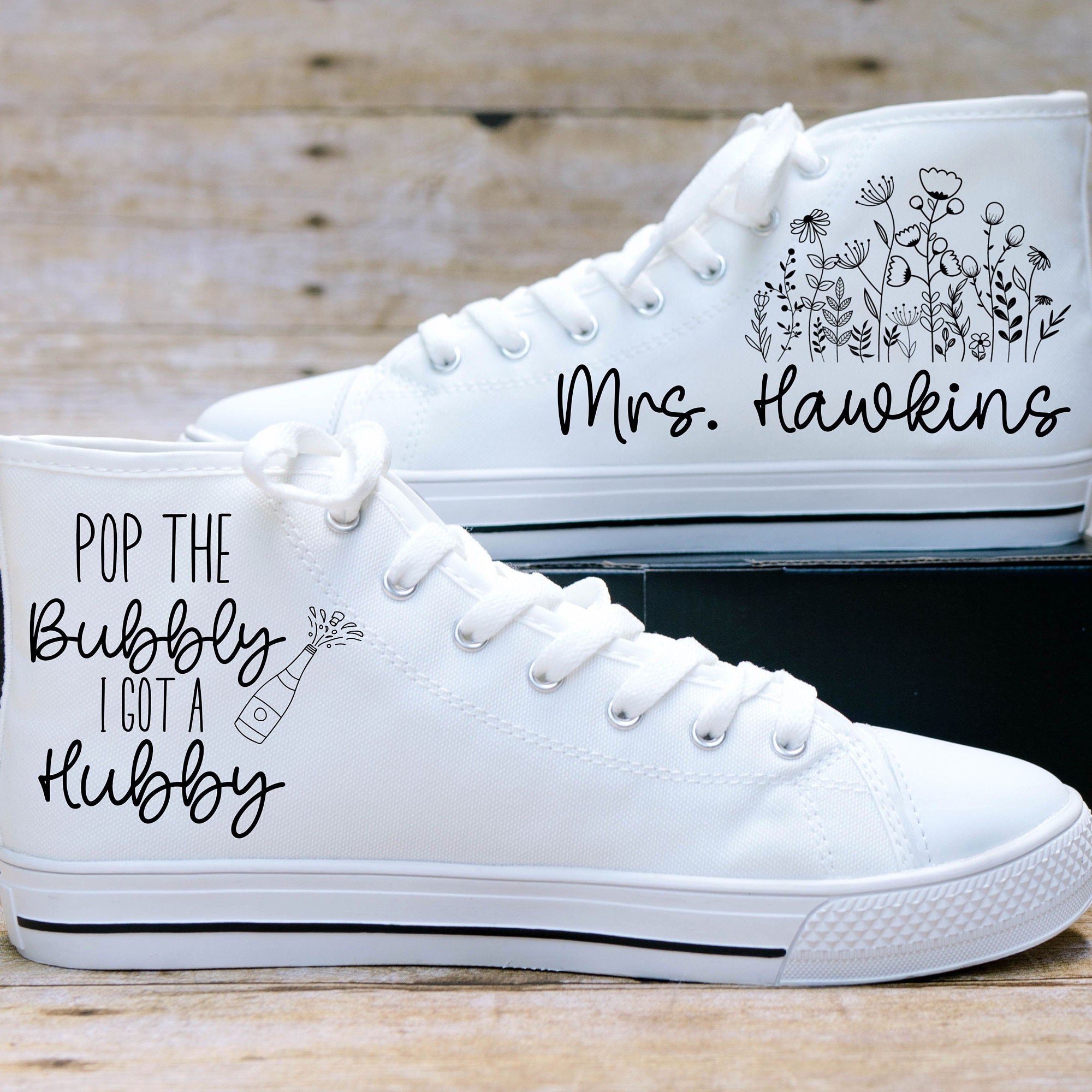 Custom Bride Sneaker Personalized Bride Shoes Custom Wedding Sneakers ...