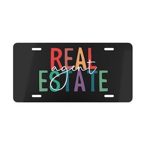 Real Estate agent vanity plate for house seller license plate for real estate agent gift for house hunters broker gift
