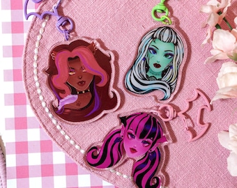 Monster Girl 2 inch Keychains