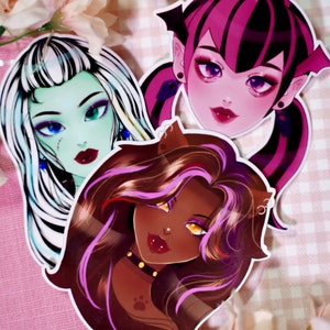 Monster Girl 3 Inch Stickers