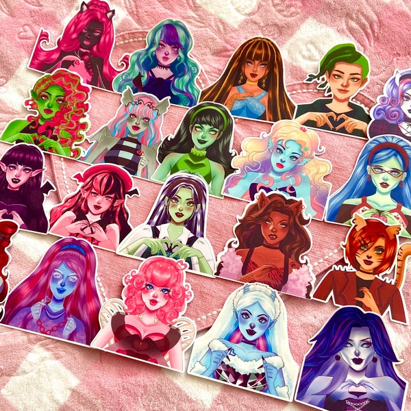 Monster Girls Matte 3 Inch Stickers