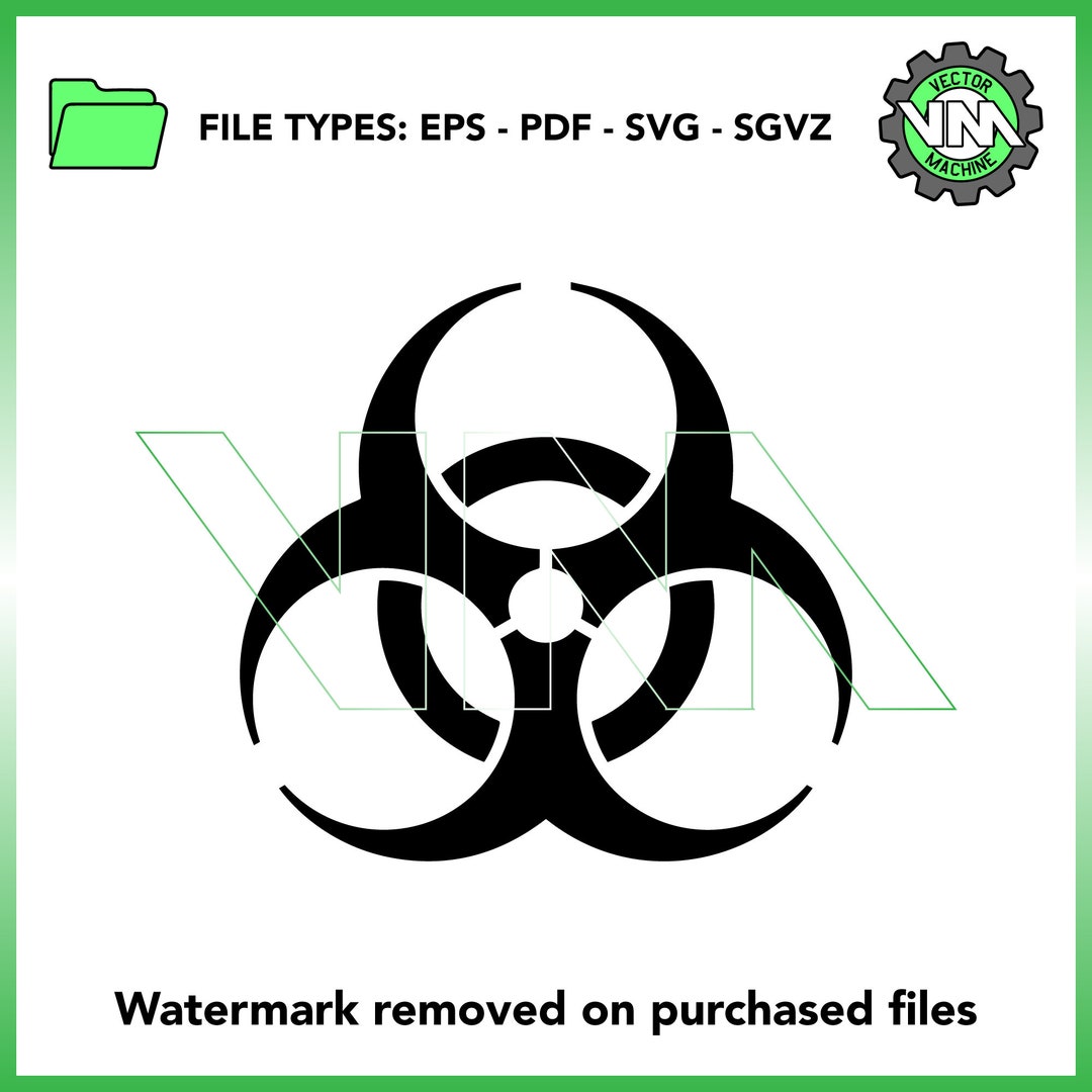 Biohazard / Biological Hazard Clipart Vector File (SVG &amp; More) - Etsy