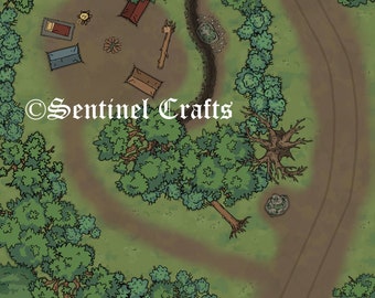 Roadside Camp - DnD Campingplatz Battlemap