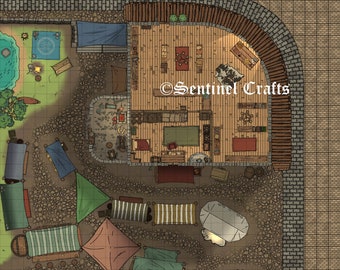 Corner Marketplace - DnD Marketplace Battle Map