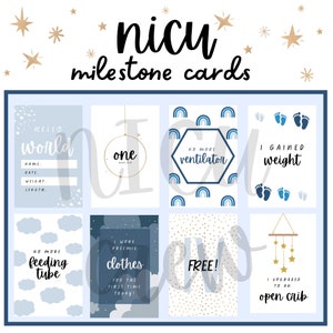 Cartes d'étape NICU, traqueur d'étape de prématuré, cadeau de maman de NICU, cadeau de bébé de NICU, carte de berceau de prématuré, téléchargement immédiat