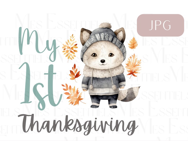 Thanksgiving Wolves Background My First Thanksgiving SVG | Cute Wolf SVG | 1st Thanksgiving SVG ...